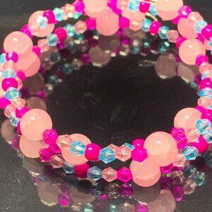 Handmade coil bracelet 'Bubblegum Dreams'